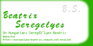 beatrix seregelyes business card
